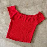 red off the shoulder top Photo 0