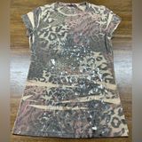 julie's closet Y2K 00’s Retro Animal Print W/Graphic Short Sleeve Shirt Photo 0
