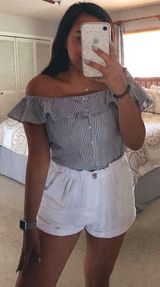 Live 4 Truth Striped Off The Shoulder Top Photo 0