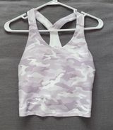 White Camo Workout Crop Top Photo 0