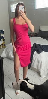 Cocktail Slit Midi Dress Photo 0