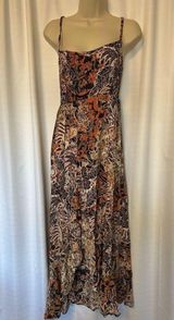 Free People Womens Forever Yours Smocked Slip Dress OB1134491 Orange Boho Floral Photo 0
