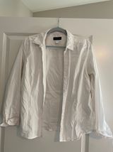 simply styled White Button Up Photo 0
