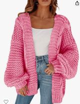 Amazon Pink Cardigan Sweater Photo 0