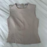 Zara Tan Fitted Sleeveless Tank Top Photo 0
