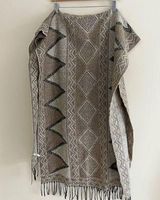 Aztec boho blanket scarf festival hippie fringe wrap around Photo 0