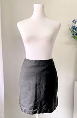 Cache  100% Leather Black Mini Skirt Photo 0