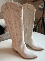 Dolce Vita Cream Cowgirl Boots Photo 0
