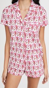 Roller Rabbit Monkey Polo Pajamas Pink Photo 0