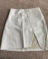 Revolve White Leather Skirt Photo 0