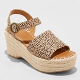 Universal Thread Morgan Espadrille Leopard Print Wedge Photo 0