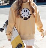 Feel Your Soul Sweatshirt Yellow Size L Photo 0