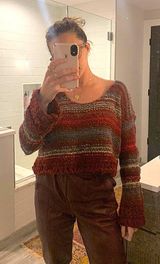 Free People Cropped Knit Sweater Photo 0
