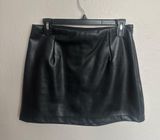 Abercrombie Vegan Leather Mini Skirt Black Photo 0