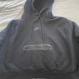 Women's Sportswear Tech Fleece Oversized Crop Black Hoodie Photo 0