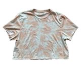True Religion Logo Tie Dye Cropped Tee Photo 0