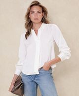 Banana Republic Factory Tie-Front Blouse Photo 0