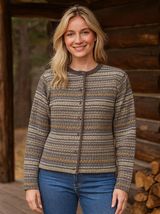 Y2K Free People 100% Lambs Wool Long Sleeve Button Down Cardigan Holiday M Photo 0