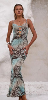 Princess Polly Mi Casa Maxi Dress Animal Photo 0