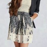 CAbi  Bella Skirt Blue Leopard Print #401 Small Photo 0