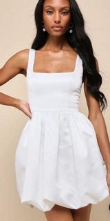 White Satin Lulu’s Dress Photo 0
