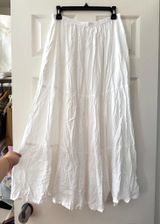 White Tiered Maxi Skirt Photo 0