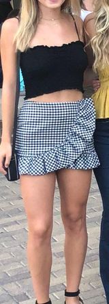 Forever 21 Gingham Ruffle Skort Photo 0