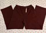 Skims cotton fleece straight leg sweatpants size medium oxblood burgundy Photo 0
