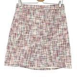 Ann Taylor  Womens Rainbow Tweed Cotton Blend Career Work Mini Skirt Size 6 Photo 0