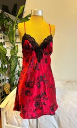 Apt. 9  intimates lingerie slip nightgowns dress red black lace Photo 0