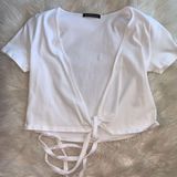 Brandy Melville Tie Front Tshirt Photo 0
