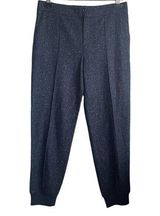 Club Monaco Pants Women 0 Navy Skinny Leg White Speckle Zipper Ankle Band Y2K Photo 0