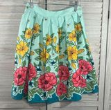 Grace Karin  Pleated Knee Length Skirt Bright Floral Pattern-Small Photo 0