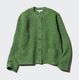 Uniqlo knitted short jacket in green Photo 0