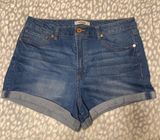 Refuge high waist cuff hem stretch jean shorts Photo 0