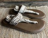 Tan Aztec Print Yoga Sling Sandals Size 9‎ Photo 0