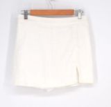 Hollister Linen Blend Mini Skirt Skort Lightweight Slit in White Women's M Photo 0
