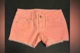 American Eagle bright orange cut off jean shorts size 2 Photo 0