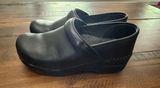 Dansko Clogs Womens Size 37 Black Leather Nurse Shoes Size EU37 US 7.5-8 Photo 0