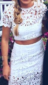 Tobi White Lace Set Photo 0