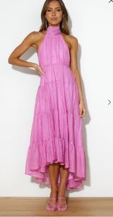 Hello Molly Pink-Purple Maxi Dress Photo 0