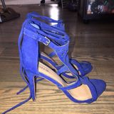 Blue Suede Heels Photo 0