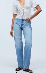 Madewell The '90s Straight Jean in Revoir Wash Size 27 NEW Photo 0