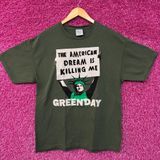 Green Day the American dream is killing me rock Tshirt size large Photo 0