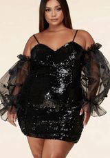 Black Party Dress Size 1X Photo 0