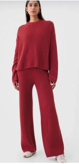 GAP Red CashSoft Sweater and Pants Matching Set Photo 0