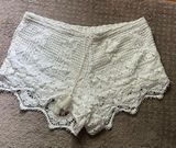 White Lace Shorts Photo 0
