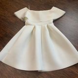 White Flounce Strapless Dress Photo 0