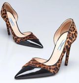 Prada Leopard Print Calf Hair D’orsay Heels Sz. 38.5 (US 8.5) Photo 0