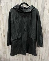 Zara Black Hooded Longline Rain Jacket Photo 0